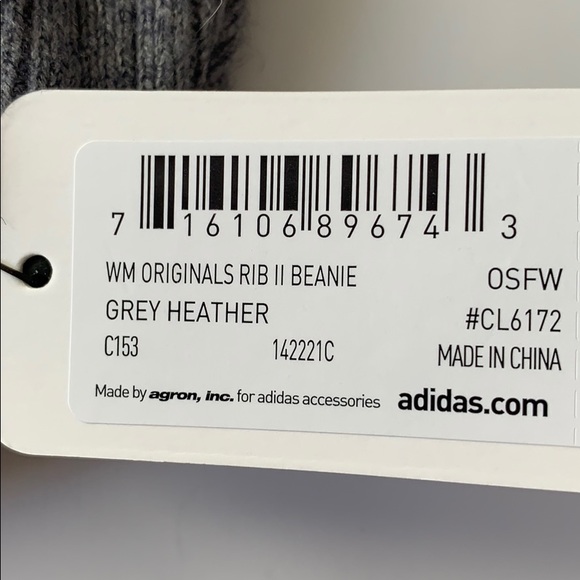 Adidas • Originals Rib II Beanie Grey Heather - Picture 6 of 6